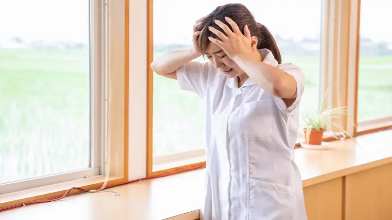 業務量が多く職場に余裕がない看護師